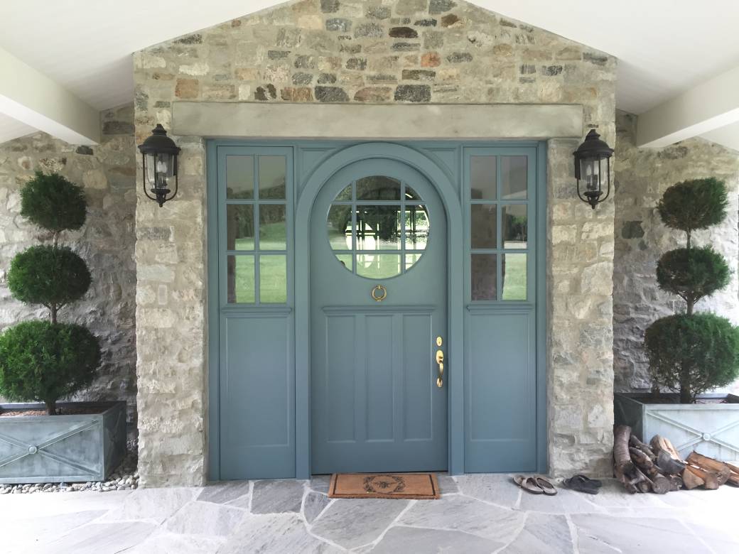 grey color entrance door 